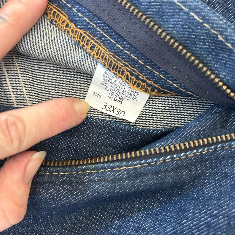 Vintage 70’s Lee Bootcut Blue Jeans RN34783 32x30 - Picture 7 of 11